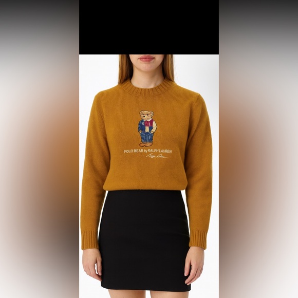 Ralph Lauren Sweaters - Ralph Lauren Mustard Sweater with Bear Design